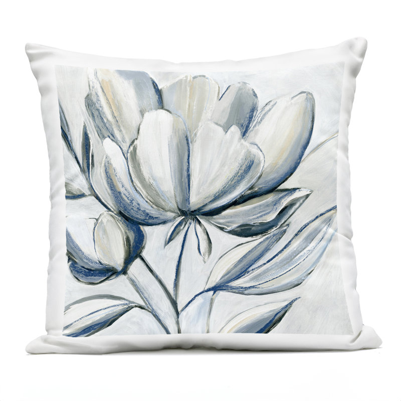 Coussin décoratif charmant et doux Flower Meadow, conçu par Hannah Dawson