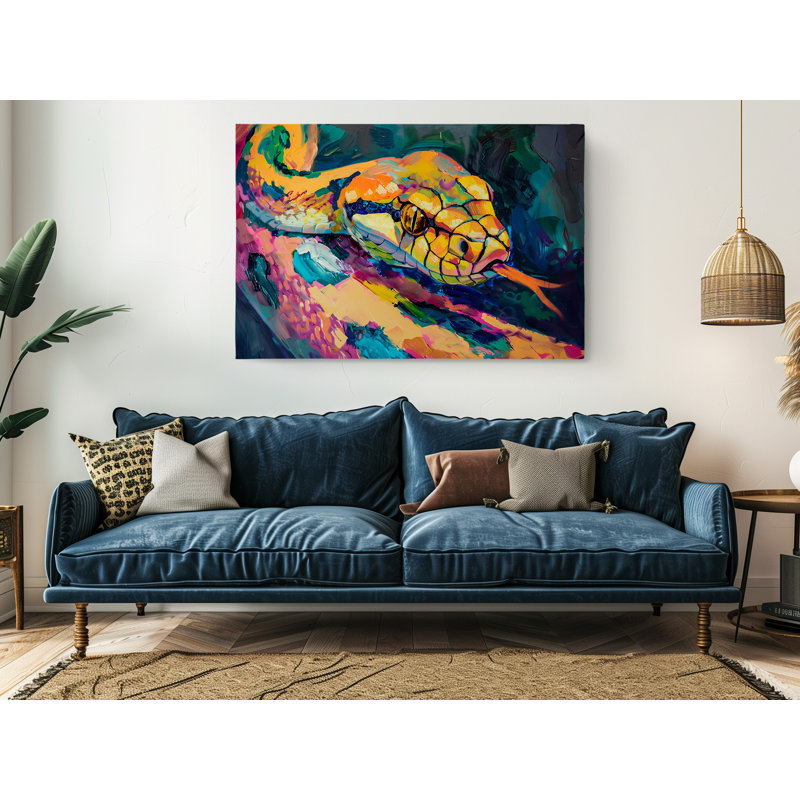 Reproduction d'art sur toile, peinture à l'huile d'un serpent, décoration murale moderne pour la maison et le bureau