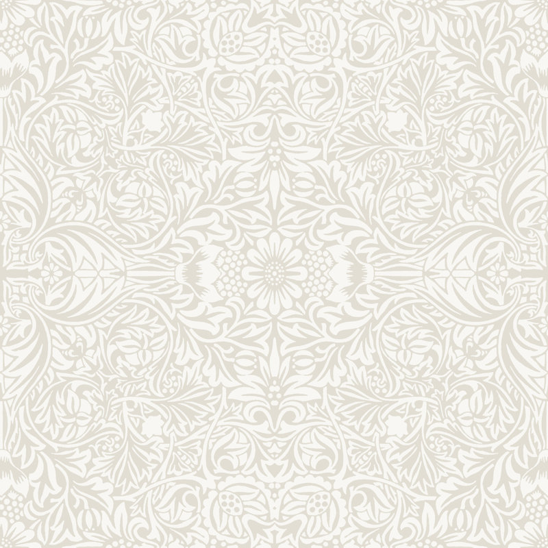 Papier peint floral complexe Ceiling, Blanc