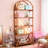 Versatile Display Rack,5-Tier Bookshelf,Compact Arched Bookcase