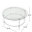 Table basse Lower Vobster Table basse ronde en verre trempé 35,50 po x l 35,50 po x H 18,00 po