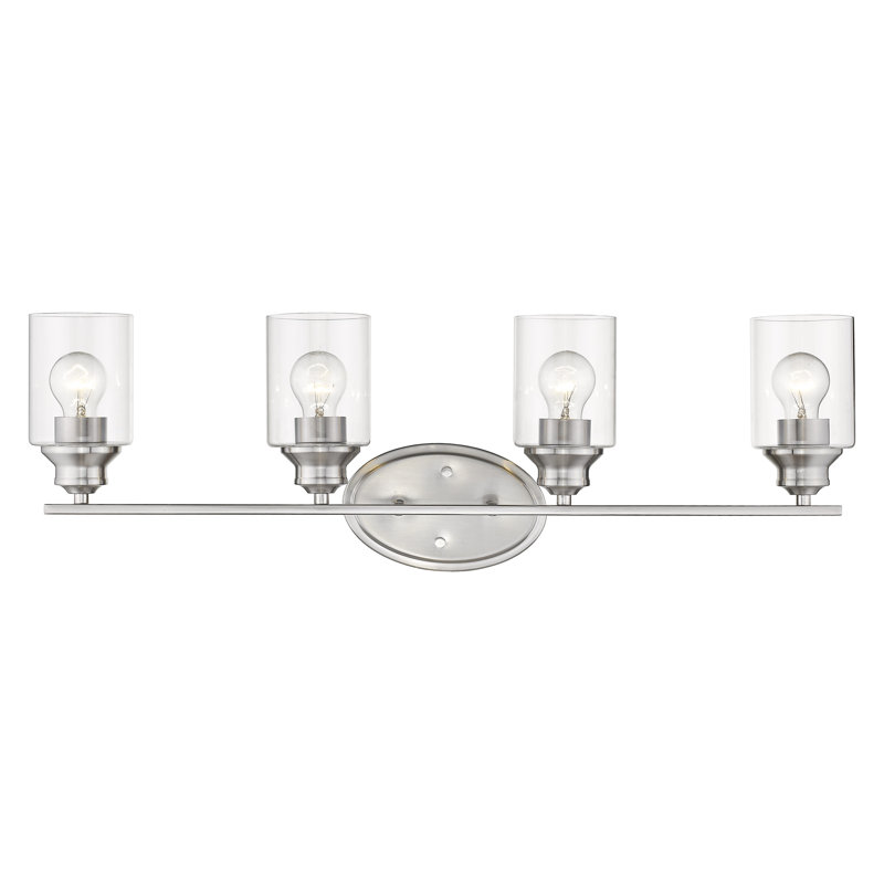 Éclairage pour meuble-lavabo 4 lumières Holbrook, Nickel satiné