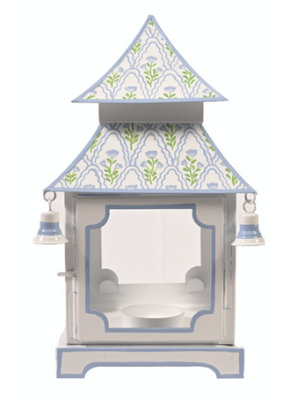 White & Lavender Tulip Pagoda Lantern (3 Sizes)
