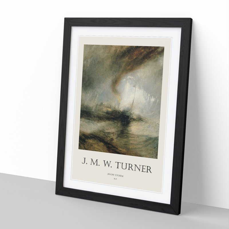 Snow Storm - Picture Frame Painting, 65cm H x 48cm W x 2cm D, Black