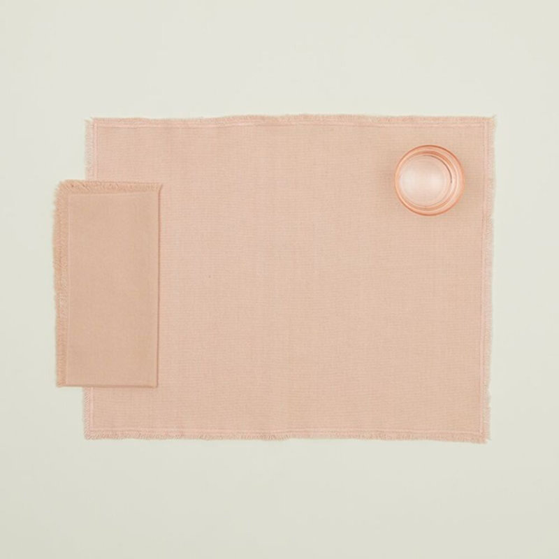 Essential Cotton Placemat - Set Of 4, Blush