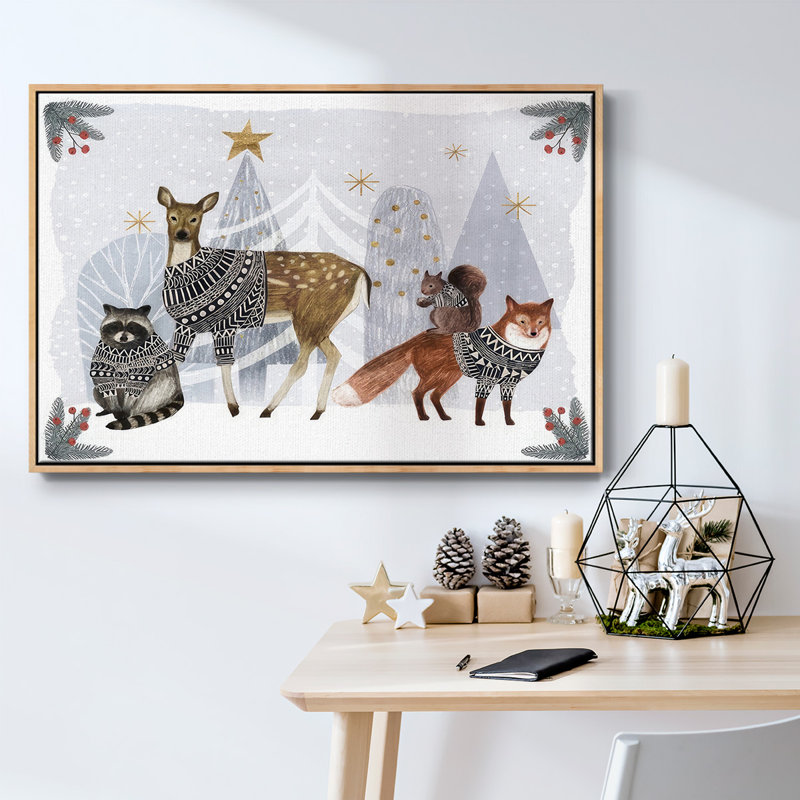 Cozy Christmas Collection A, Bois naturel, H 17 po x l 25 po x P 2 po