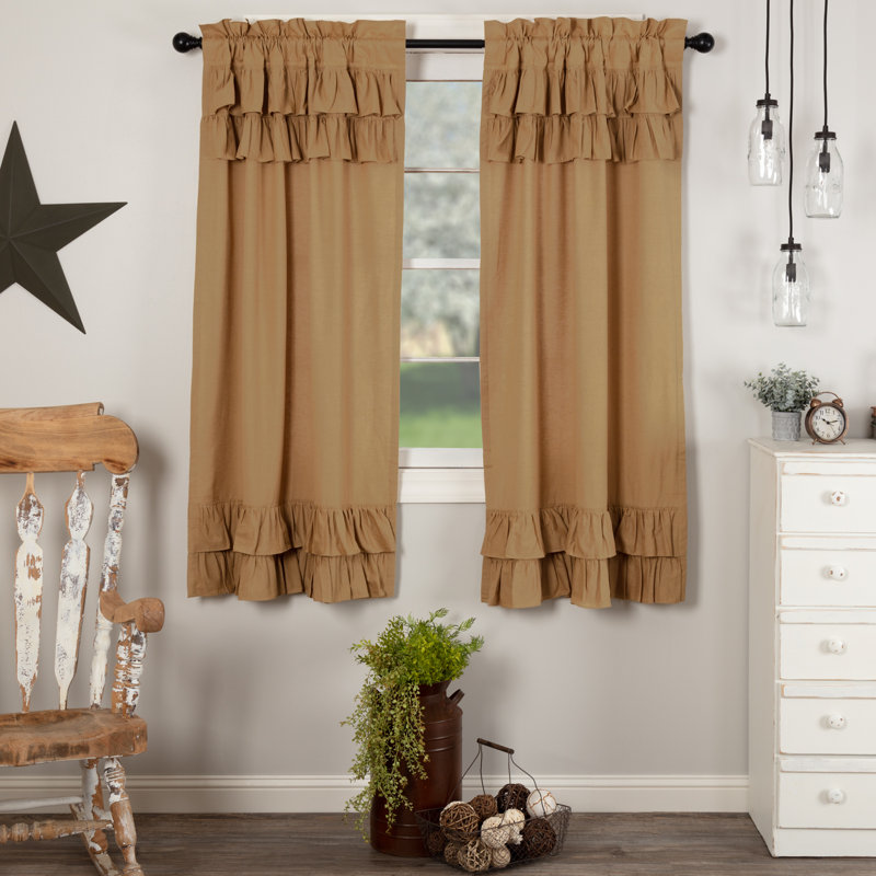 Paire de rideaux obscurcissant avec passe-tringle Dunster, Kaki, l 40 po x L 84 po
