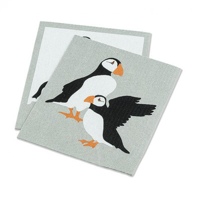 Ensemble de 2 torchons Puffins