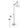 Exposed Shower System 36" Wall Mounted with 19" Riser and Handshower and Lever/Cross Handle