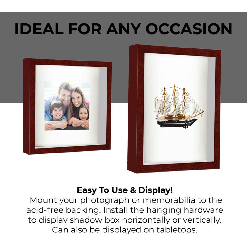 Solid Wood Shadow Box Picture Frame, 19" W x 24" H