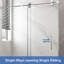 56 à 60 po X P 66 po H Porte de baignoire coulissante simple sans cadre avec Verre trempé transparent-111180570