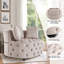 Fauteuil demi-tonneau en velours 36,6 po Keoka-365700104