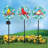 Solar Powered LED Lighted Bird Stakes - Set of 3