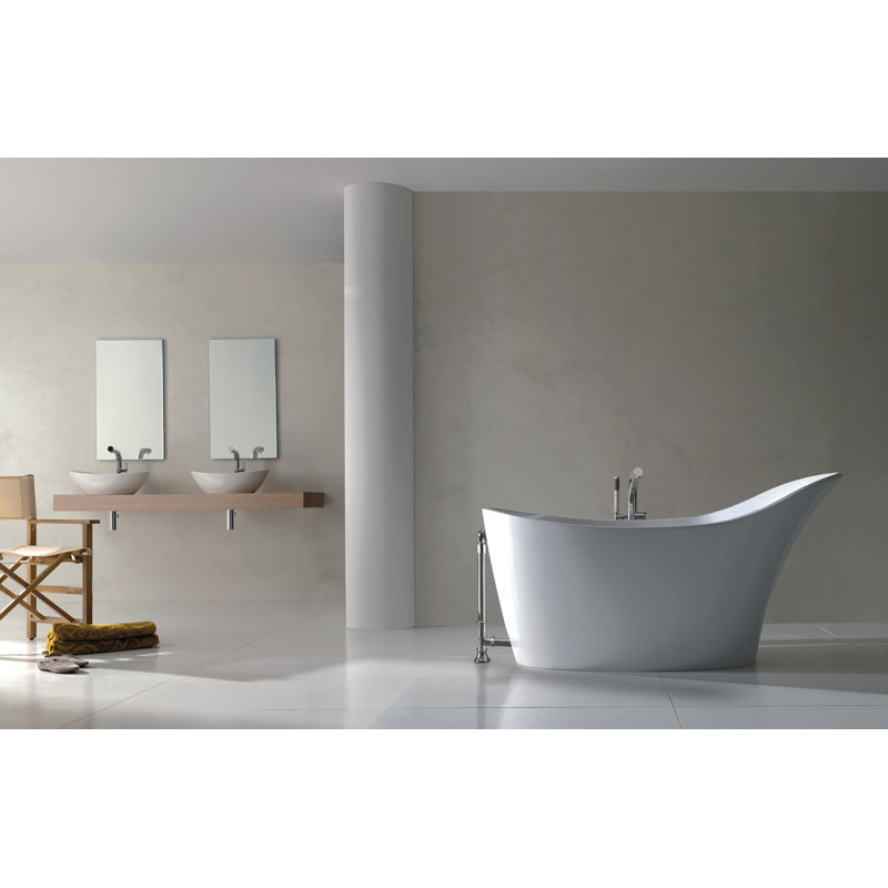 Victoria + Albert Freestanding Bathtub Drain For Above-Floor Installation Box, Polished Chrome
