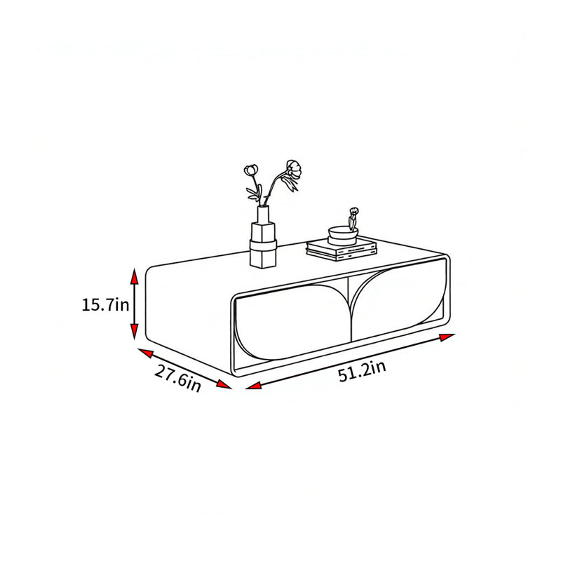 Table basse de style moderne et minimaliste, Brun / Noir
