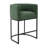 26" Upholstered Metal Barrel Counter Bar Stool-340202075-341230626