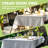 Rectangle Table Cloth 60" x 102" – Durable Polyester Tablecloth Offers Reusable & Washable Protection, Ideal for Outdoor Party, Picnic, Wedding, Banquet and Birthday, 6 Pack, White-1232414642-1232414643-1232414646
