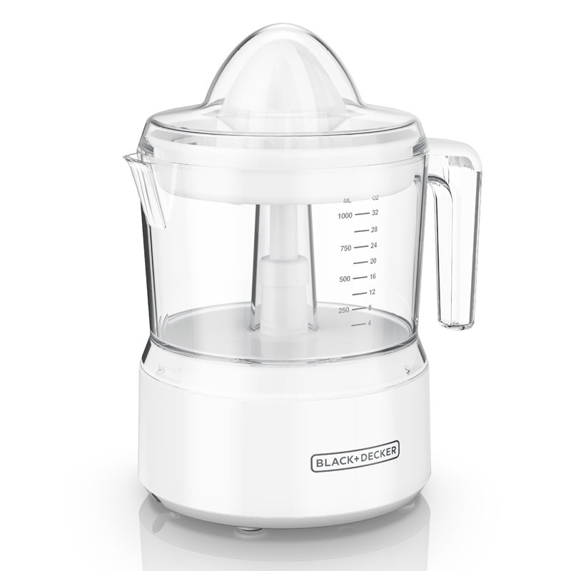 BLACK+DECKER 32 oz. Electric Citrus Juicer with Self-Reversing Cone and Adjustable Pulp Control