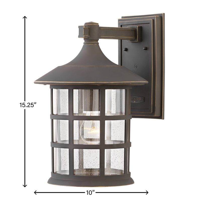 Freeport White 1 - Bulb Outdoor Wall Lantern, 12.25" H x 8" W x 9" D, Rubbed Bronze