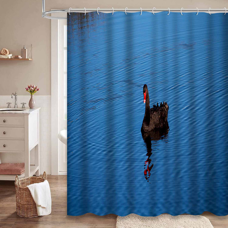 Magnifique rideau de douche avec 12 crochets Swamp, L 72 po x l 84 po