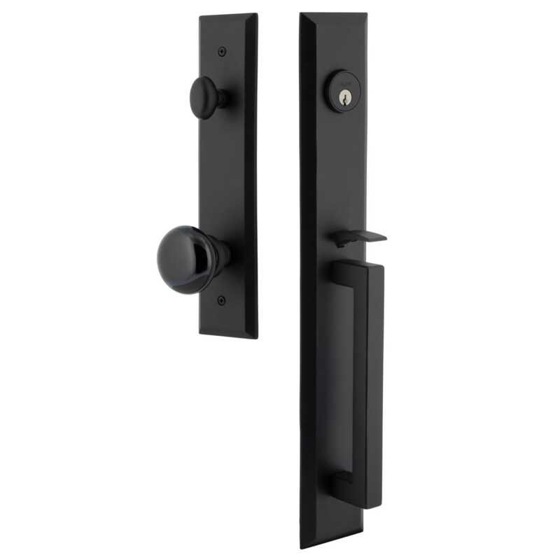 Ensemble de poignées monobloc en fer Ageless avec poignée en D et grande plaque Keep, 2 3/8"