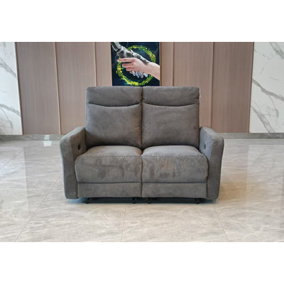 Cotton Blend Electric Reclining Sofa
