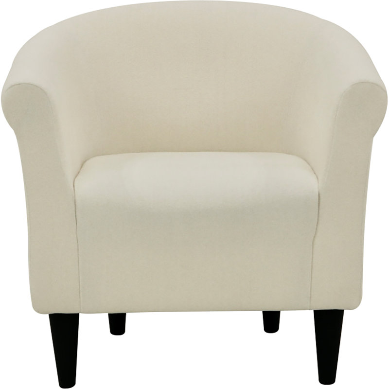 Fauteuil demi-tonneau de 31,5 po de largeur Liam, Velours performance étain Chantel