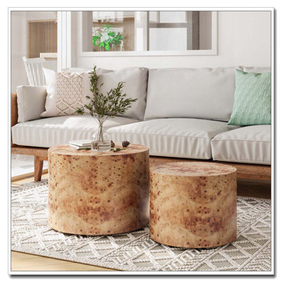 Ensemble de 2 tables basses rondes