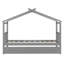 Lit simple en bois avec lit gigogne simple, gris