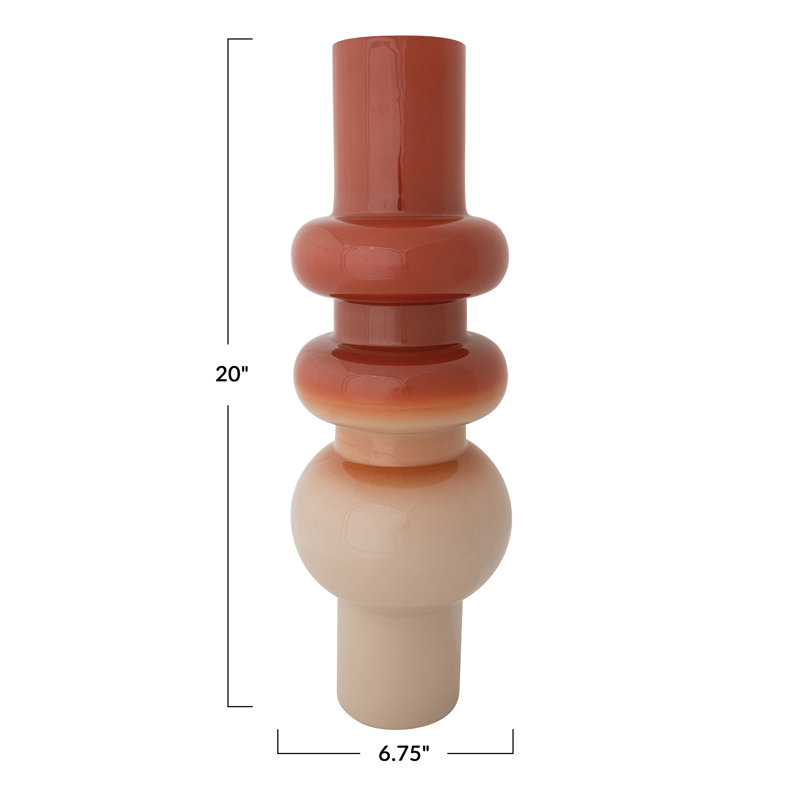 Vase en métal émaillé