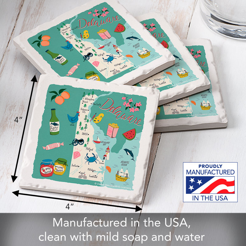 Ensemble de sous-verres 4 pièces Delaware