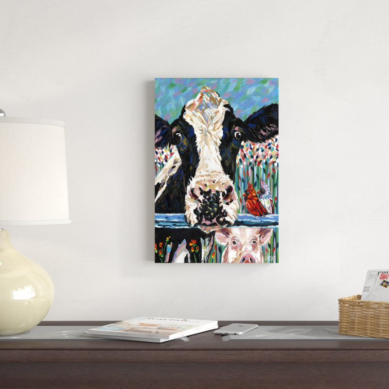 " Farm Buddies II " Painting Print, 18" H x 12" W x 1.25" D