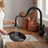 Single Handle Deck Mount High Arc Kitchen Faucet, Pull Down Sprayer Kitchen Sink Faucet with 2 Spray Functions-122556122