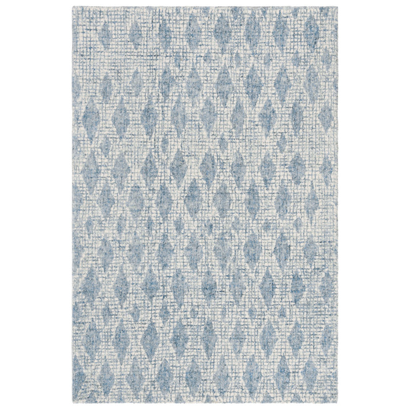 Tapis géométrique performance en laine touffeté Eubank, Rectangle 4 pi x 6 pi