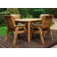 Feldman 4 - Person Wood Patio Dining Set with Rectangular Table , Cushions Included-1845216434