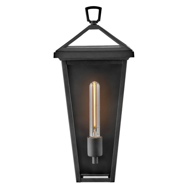 Hinkley Alford Place Medium Wall Mount Lantern, Museum Black, 18" H x 8" W x 6.5" D