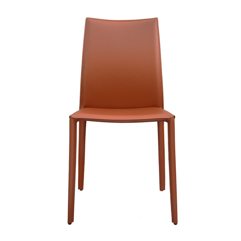 Helmer Bonded Leather Side Chair, Cognac