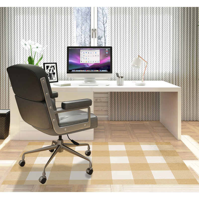 Tapis de chaise rectangulaire Chico, L 48 po x L 72 po, Ocre