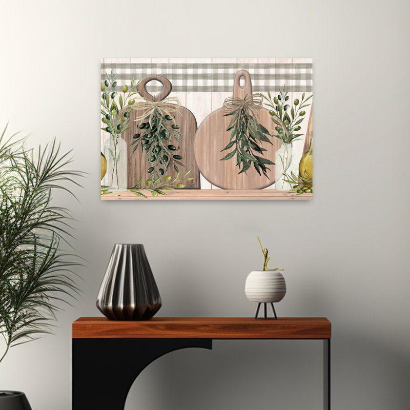 Olives et huile d'olive, H 16 po x l 24 po