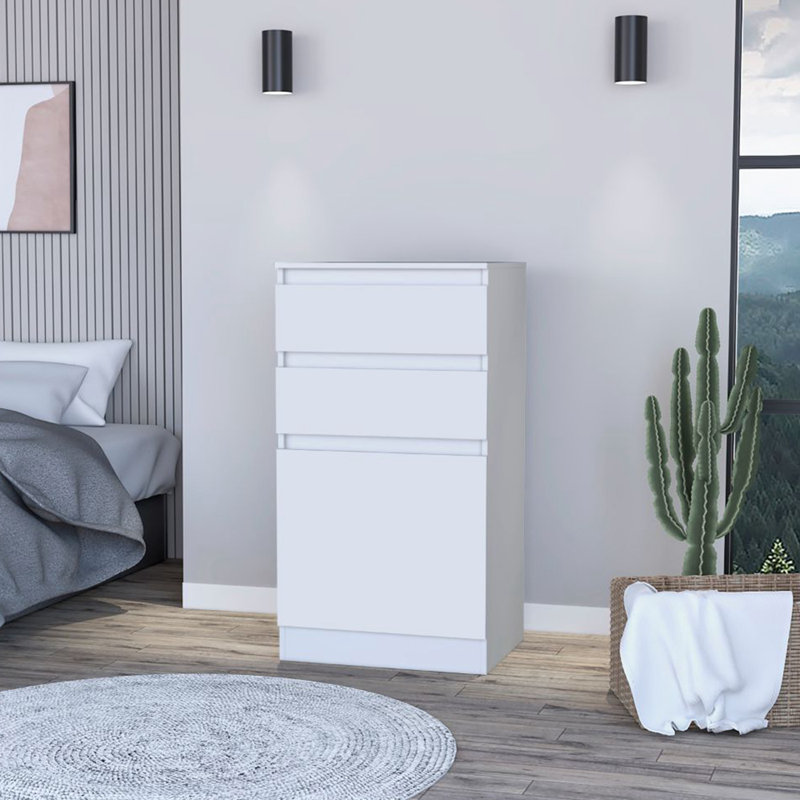 Commode 2 tiroirs, Blanc