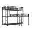 L Shaped Metal Triple Twin Size Bunk Bed