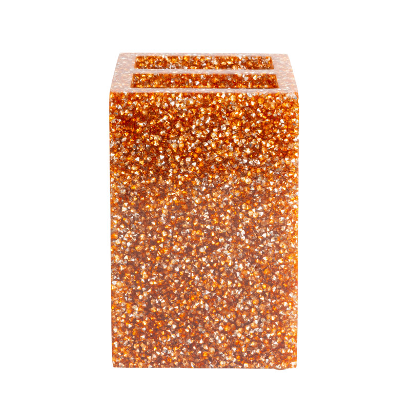 Porte-brosses à dents lumineux avec strass Sparkles Home | Idéal pour le comptoir de salle de bain, Topaz