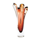 Iris Vase-Dark Amber-Sm