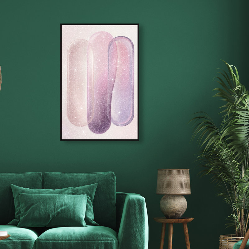 Berry Layers Print by Oliver Gal, 46"H x 31"W, Black Floater Frame