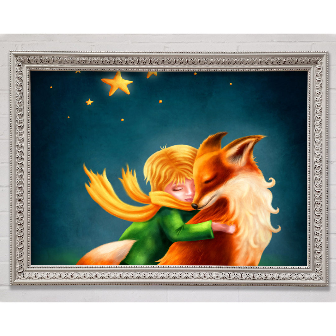 Hugging The Fox - Einzelner Bilderrahmen Kunstdrucke