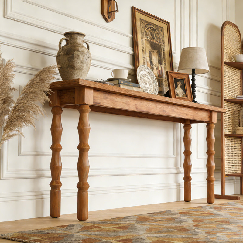 Wooden Console Table Sofa Table Behind Couch