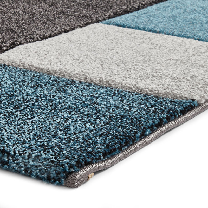 Bahnu area rug Machine Woven Runner Blue/Grey