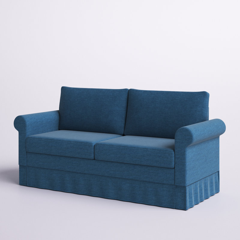 Canapé Akai, 100 % polyester bleu