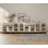 Commode 4 en 1 multifonctionnelle avec portes en verre et 2 tiroirs, commode moderne avec tablette réglable et base en métal, organisateurs de placard et armoire de rangement