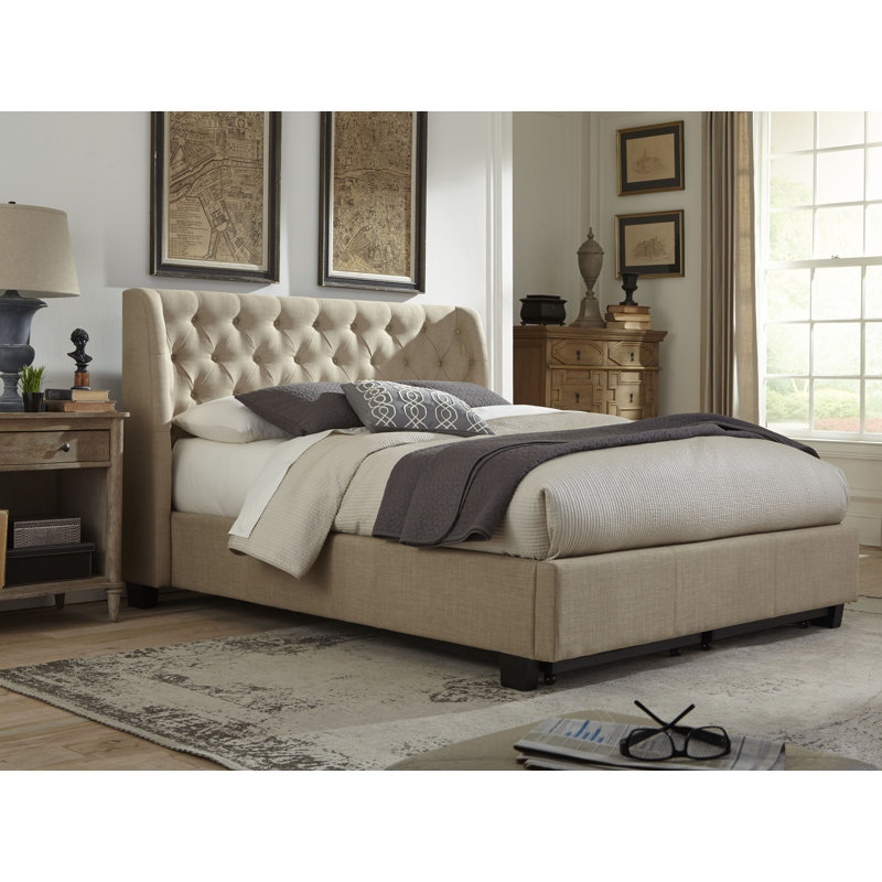 Upholstered Panel Bed, Queen